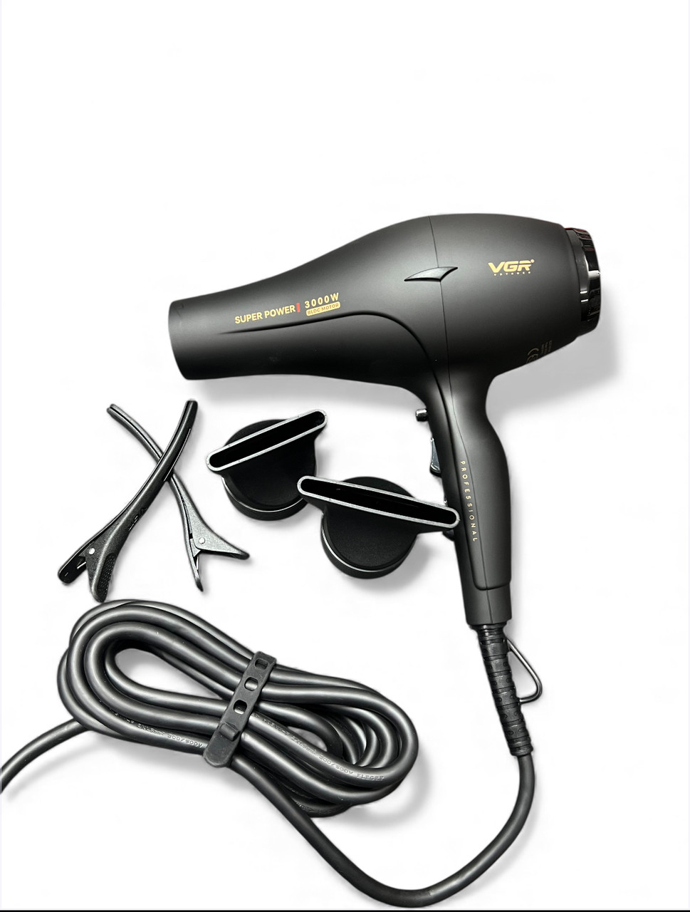 Професійний фен з потужністю 3000 Вт VGR V-406 Black