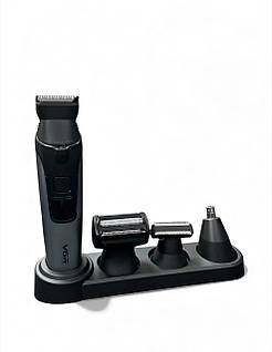 Набір для стрижки VGR 4 в 1 V-634 SILVER, акумуляторний, 4 насадки, LED-дисплей