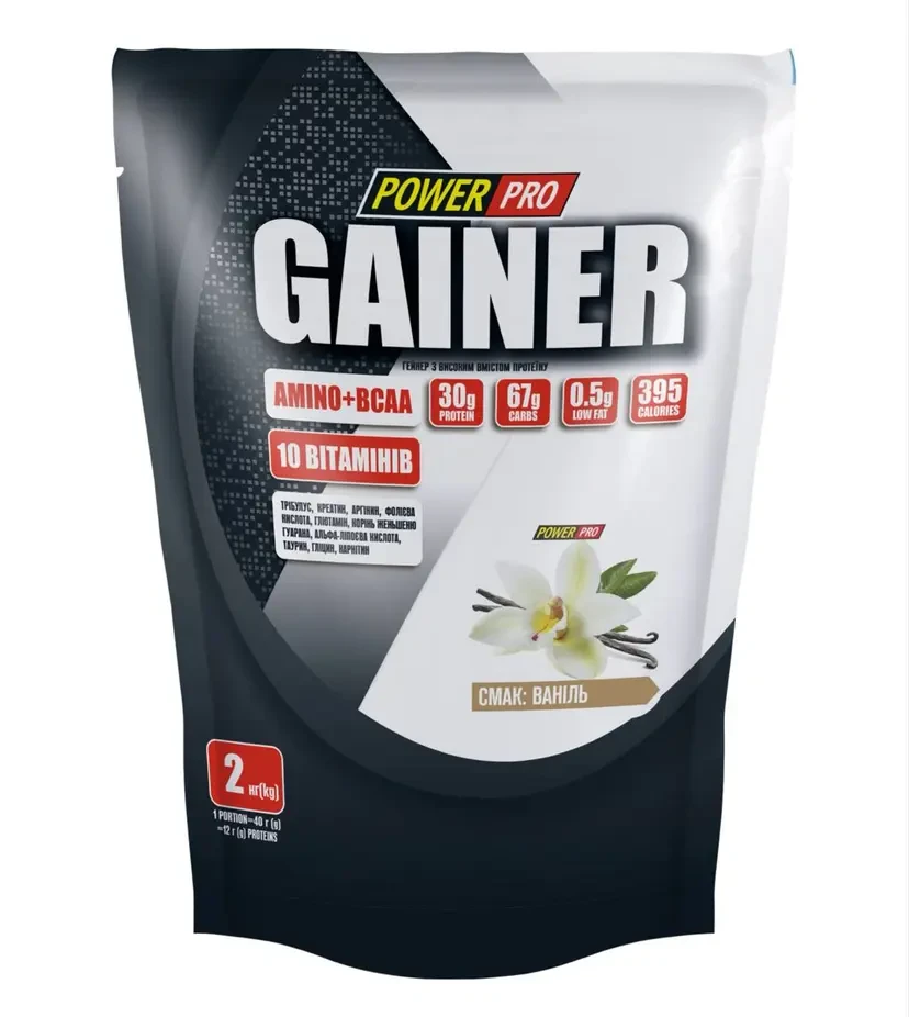 Гейнер Power Pro Gainer ваніль 2 кг, фото 1