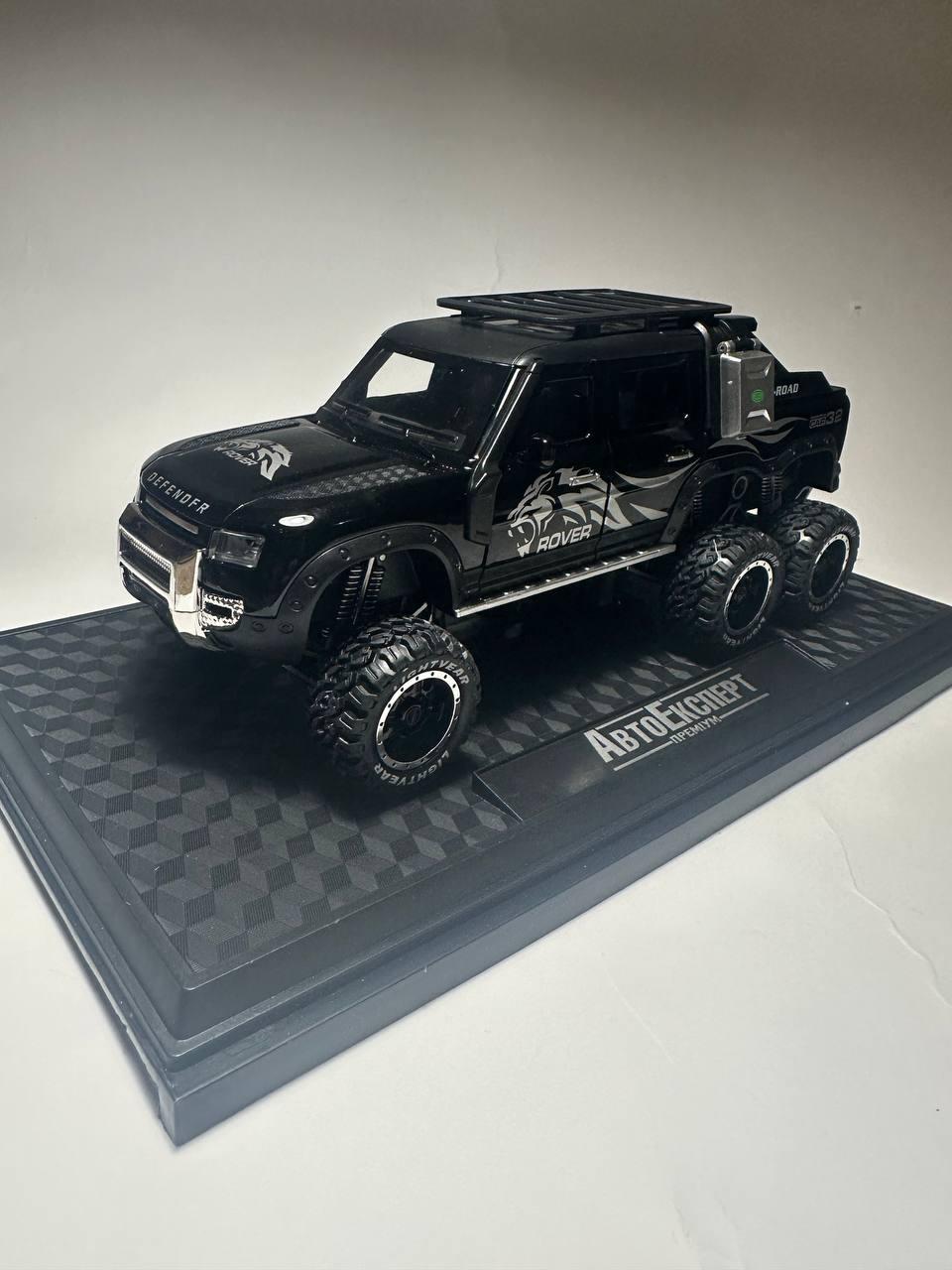 Машинка металева , "АвтоЕксперт", Land rover defender, Ленд Ровер Дефендер 6х6 світло звук 22* 10 * 9 см, 1:24, фото 1