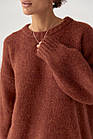 Вільна мохерова кофта - теракотовий цвет, ONE SIZE (є розміри), фото 4