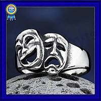 DRB Кільце Театральні Маски Star Fit нержавіюча сталь 316L унісекс символ емоцій для чоловіків та жінок DRB_Q7