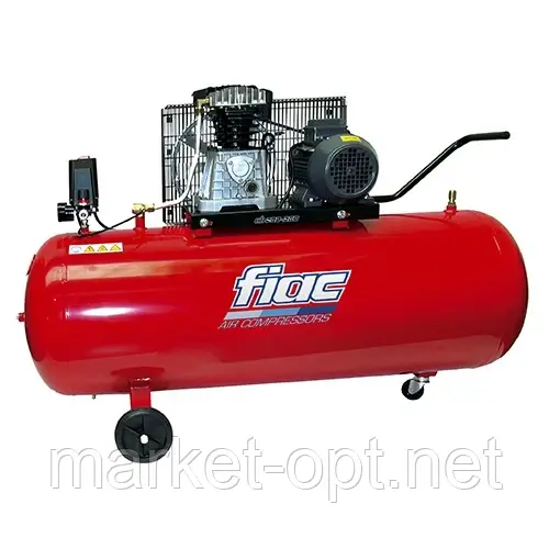 Поршневий компресор з ремінним приводом 200 л, 350 л/хв, 220 V, 2,2 кВт FIAC AB200-360-220-RED-IT, фото 1