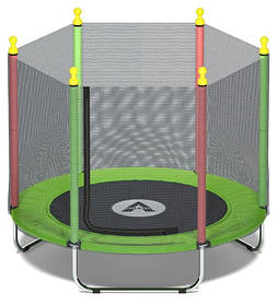 Батут манеж дитячий з сіткою Atleto 160 см зелений KRB10