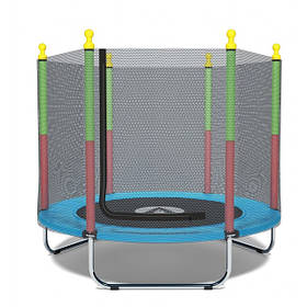 Батут манеж дитячий з сіткою Atleto 140 см синій KRB10