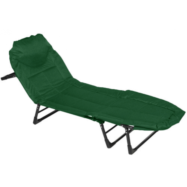 Шезлонг лежак ліжко розкладне Bonro B2002-4 темно-зелений, фото 1