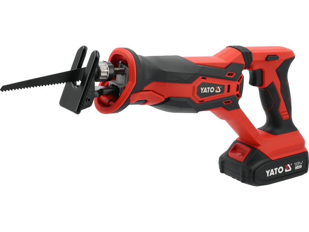 Шабельна пила 18 В (2 А·год; щітковий двигун) + 2 леза в комплекті YATO YT-828153, фото 1