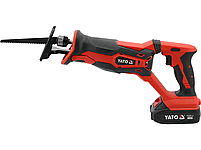 Шабельна пила 18 В (2 А·год; щітковий двигун) + 2 леза в комплекті YATO YT-828153, фото 2