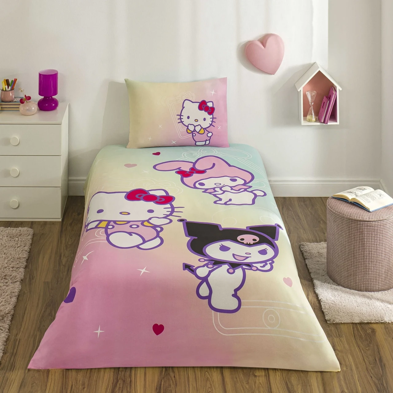 Постільна білизна TAC Disney 160×220 см Hello Kitty & Friends, фото 1