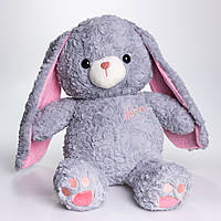 М'яка іграшка-плед, подушка 3 в 1 Зайчик плед в іграшці 35×32×40 (см) дитячий плед іграшка Сірий 509-9G