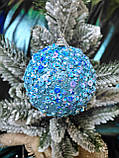 Ялинкова іграшка «Куля з паєтками», 8 см, пластик, фото 2