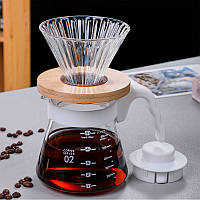 Al Сервер Ecocoffeetools S600 600 мл графин для приготування кави заварник для прумера скляний White