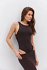 Жіноче боді без рукавів шоколадне (S), фото 4