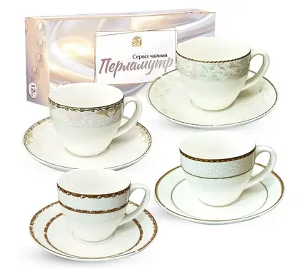 Чайний сервіз Перламутр S&T 15104 (250мл) 12пр.