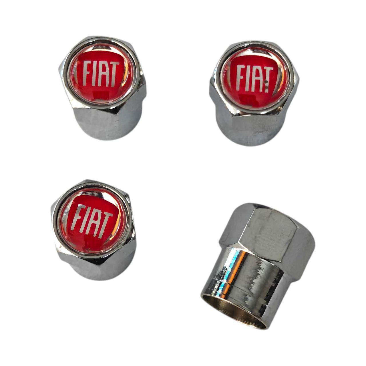 Ковпачки на ніпель з логотипом Fiat хромовані, фото 1