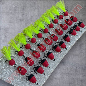 Мандула на судака 65 мм / col. Чорно-Червона