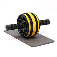 Ролик для преса IVN жовтий + килимок EVA IV-ROl9968YEL