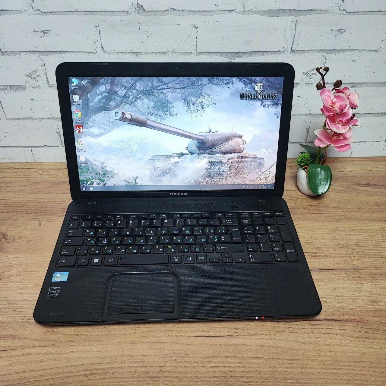 Б/в Ноутбук Б-клас Toshiba Satellite C855-226 15.6" 1366x768| Core i5-3230M| 8 GB RAM| 128 GB SSD| HD 4000