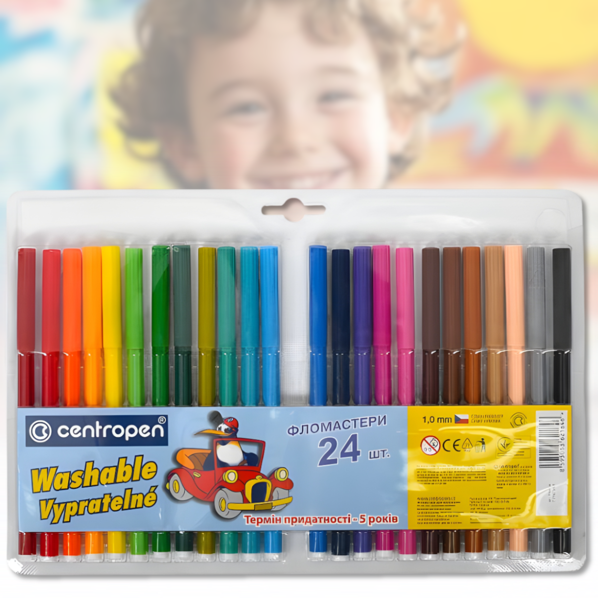 Набір фломастерів на 24 кольори Centropen 7790/24 Упаковка 24 шт., фото 1