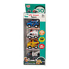 Набір іграшкових машинок JM52252, 4 машинки в наборі, коробка 9,1*4,2*26,8см Жовто-синій