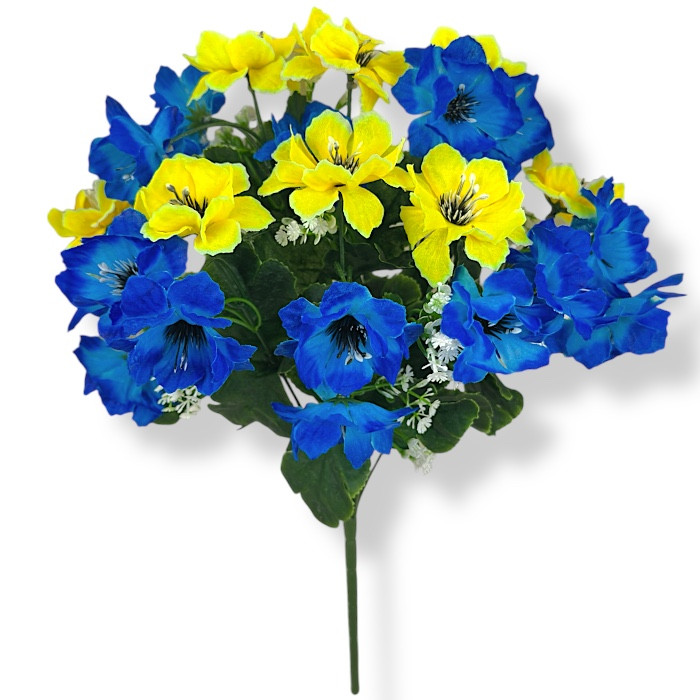 Штучні квіти букет волошок серія Україна, 46см, фото 1