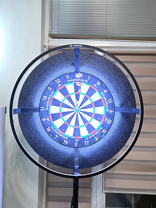 Набор для игры в дартс Mission мишень, защита, подсветка, дротики, фото 3