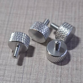 Гвинт М3×6 мм, безінструментальний, алюмінієвий, 4 шт, срібний, фото 1