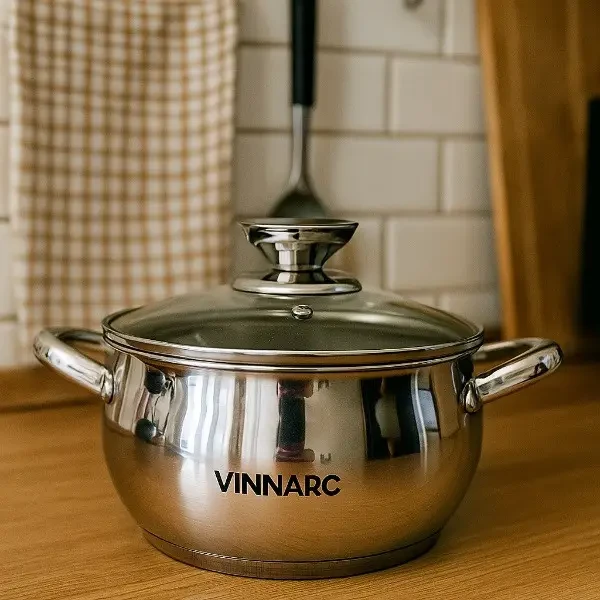 Каструля нержавіюча з кришкою 1.9 л, фото 1