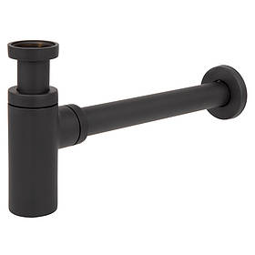 Сифон під донний клапан ITAL ITF 6009-7 з гайкою, 1 1/4", чорний