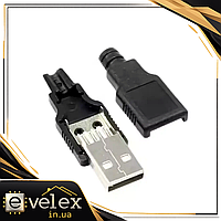 Штекер разборной USB Type-A для DIY проектов