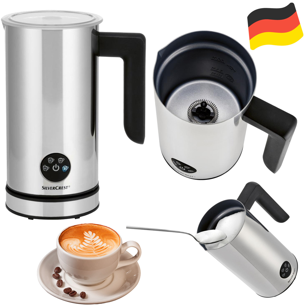 Електричний спінювач молока SilverCrest SMA 500 H1 (500 Вт, 4 режими, Німеччина), фото 1