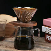 Сервер Ecocoffeetools S900 графин для приготування кави заварник для прумера скляний 500 мл, фото 3