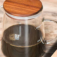 Сервер Ecocoffeetools S900 графин для приготування кави заварник для прумера скляний 500 мл, фото 4