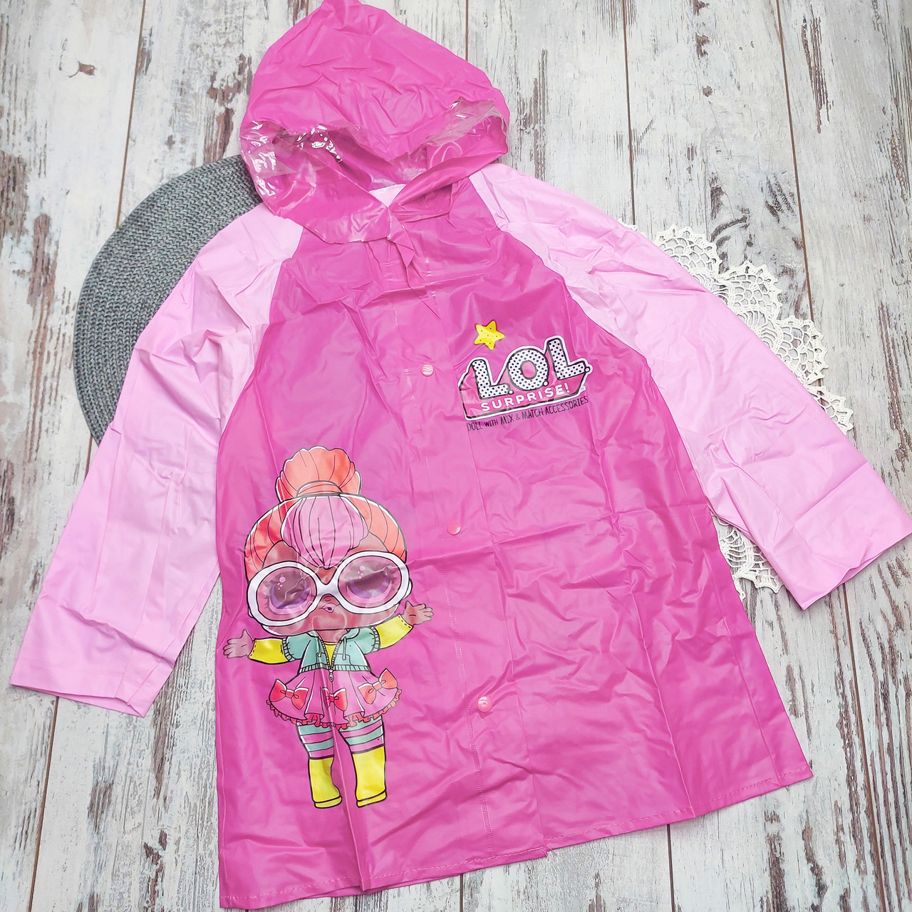 Дощовик для дівчинки Lol на зріст 104-110 см 3-5 років