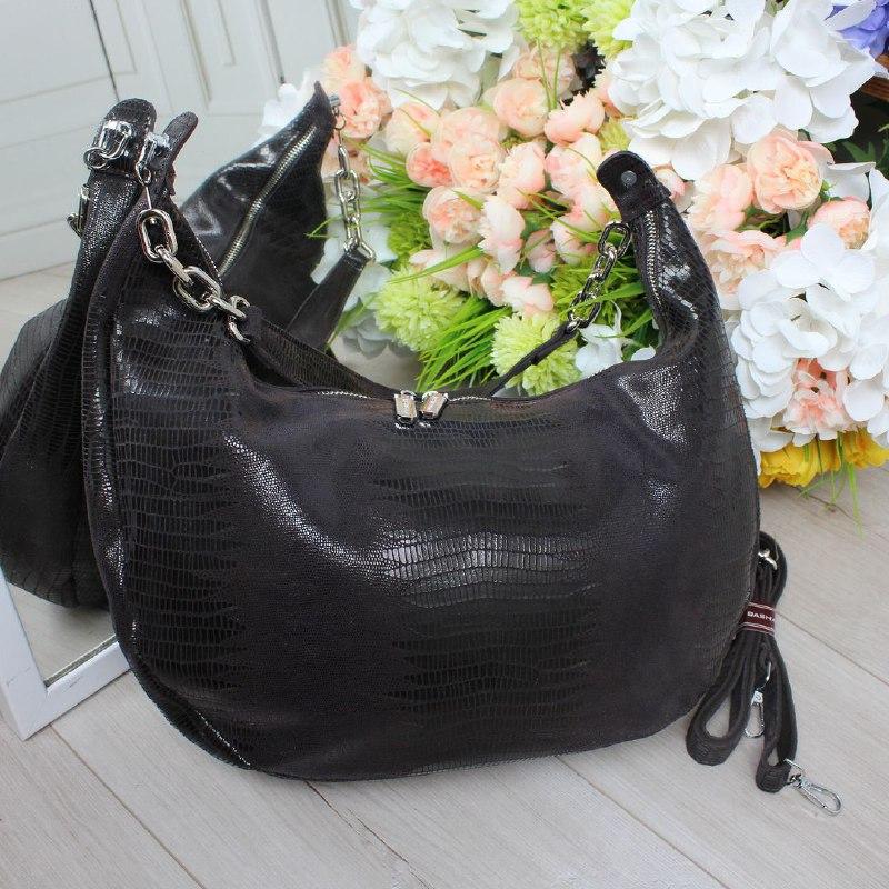 Жіноча шкіряна сумка через плече молодіжна коричнева натуральна лазерна шкіра