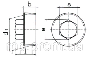 DIN 909 Пробка (заглушка) для труб резьбовая с шестигранной головкой - фото 1 - id-p32816029