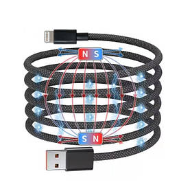 Кабель NN SN3 Magnetic Usb lightning 1m 100W black