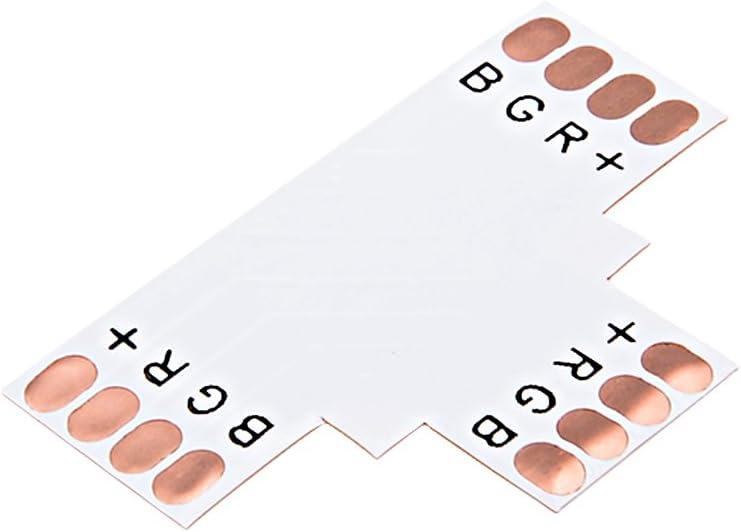 Плата PCB Т-подібна 4 pin 10 mm для адресної світлодіодної стрічки