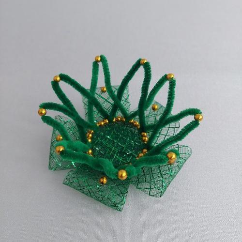 Корона Принцеси зелена пухнаста для свята на шпильці (210076), фото 1