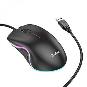 Миша HOCO GM19 Enjoy gaming luminous wired mouse Black