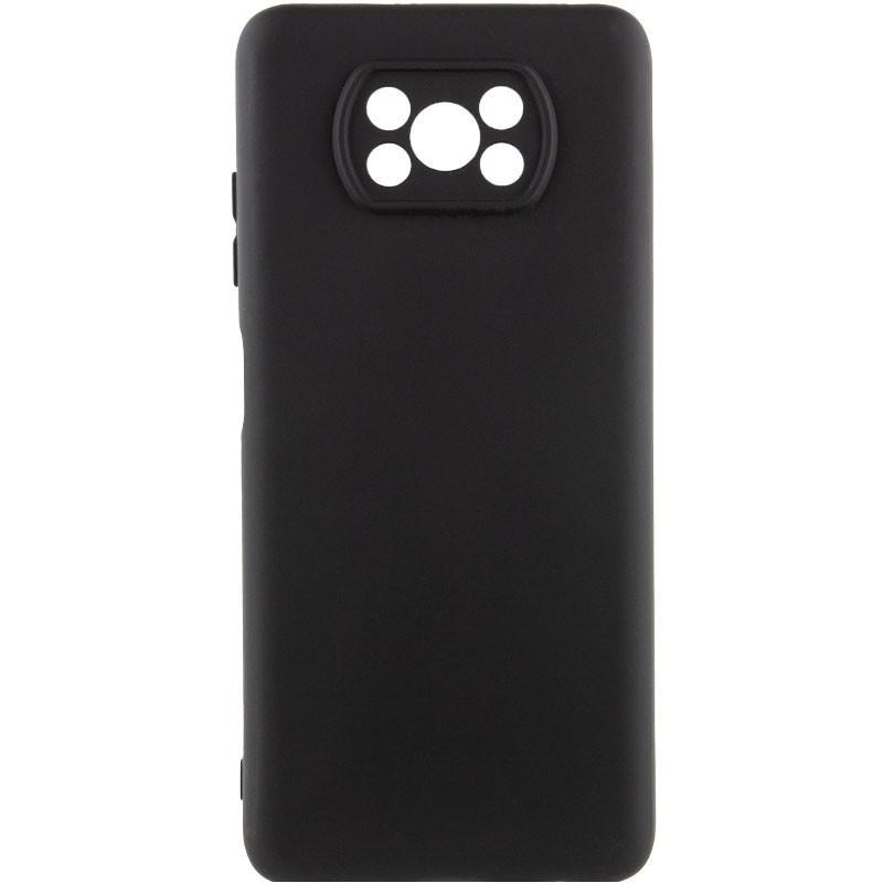 Чохол Silicone Cover Lakshmi Full Camera (AAA) для Xiaomi Poco X3 NFC / Poco X3 Pro | Мікрофібра Чорний / Black, фото 1