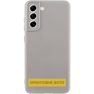 Чохол GETMAN Liquid Silk Full Camera для Samsung Galaxy S22 | TPU + Мікрофібра Сірий / Lavender