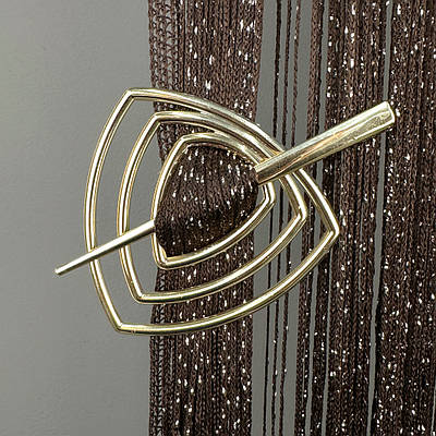 Шпилька для штор-ниток "Трикутник", колір золотистий 82-070