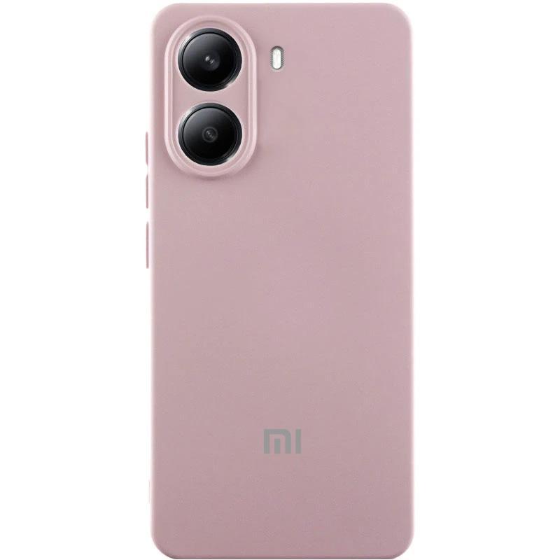 Чохол Silicone Cover Lakshmi Full Camera (AA) для Xiaomi Poco X7 Pro | Мікрофібра Рожевий / Pink Sand, фото 1