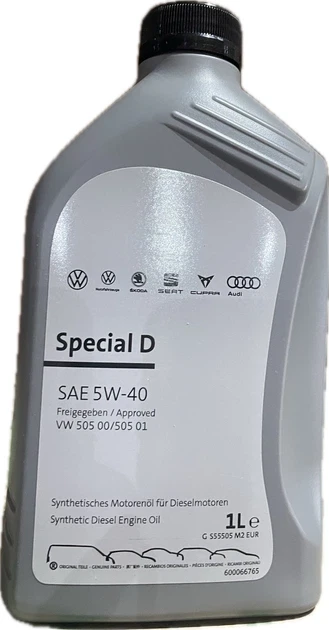 Оригінальне моторне масло VAG Special Plus D 5W-40 1л (GS55505M2), фото 1