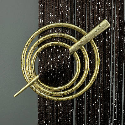 Шпилька для штор-ниток "Коло", колір золотистий 82-055