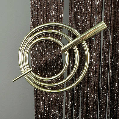 Шпилька для штор-ниток "Коло", колір золотистий 82-053