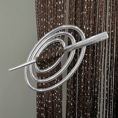 Шпилька для штор-ниток "Овал", колір сріблястий 82-066