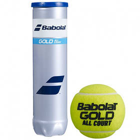 Нові м' ячі BABOLAT Gold All Court 4 м'яча в банці для великого тенісу