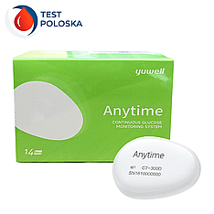 Сенсор для системи безперервного моніторингу глюкози CGM Yuwell CT 3 – 1 сенсор + 1 трансмітер